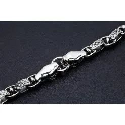Bikerringshop Sterling Silver Anaconda Snake Men's Bracelet -Outlet Rings Store anaconda snake bracelet 4