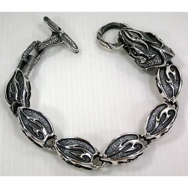 Bikerringshop Anaconda Snake Silver Brass Bracelet 9 Bikerringshop Anaconda Snake Silver Brass Bracelet - Image 7