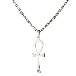 Bikerringshop Silver Ankh Pendant Necklace -Outlet Rings Store ankh necklace 2