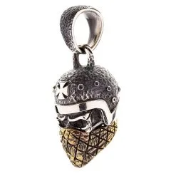 Bikerringshop Bandana Biker Skull Pendant -Outlet Rings Store bandana biker skull pendant 3