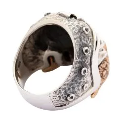 Bikerringshop Sterling Silver Bandana Biker Skull Ring -Outlet Rings Store bandana biker skull ring 7