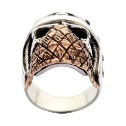 Bikerringshop Sterling Silver Bandana Biker Skull Ring -Outlet Rings Store bandana biker skull ring 8