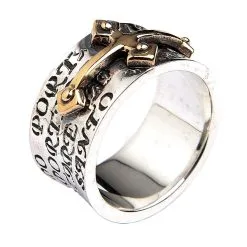 Bikerringshop Sterling Silver Designer Gold Cross Ring -Outlet Rings Store bf7a8f41 cb10 46be ae9b 5c466b67037d Z0138C