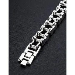 Bikerringshop Sterling Silver Big Bike Chain Bracelet 16 Bikerringshop Sterling Silver Big Bike Chain Bracelet -Outlet Rings Store big bike chain bracelet 7
