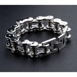 Bikerringshop Sterling Silver Big Bike Chain Bracelet 17 Bikerringshop Sterling Silver Big Bike Chain Bracelet -Outlet Rings Store big bike chain bracelet 8