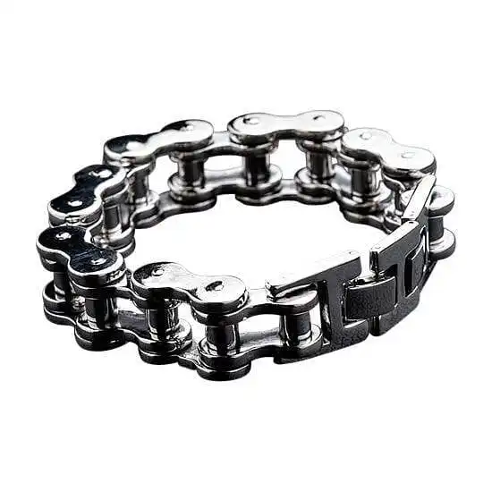 Bikerringshop Sterling Silver Big Bike Chain Bracelet 3 Bikerringshop Sterling Silver Big Bike Chain Bracelet