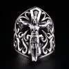 Bikerringshop Sterling Silver Big Jesus Ring -Outlet Rings Store big jesus ring