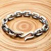 Bikerringshop Sterling Silver Bike Chain Mens Bracelet 2 Bikerringshop Sterling Silver Bike Chain Mens Bracelet -Outlet Rings Store bike chain bracelet sterling silver