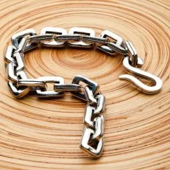Bikerringshop Sterling Silver Bike Chain Mens Bracelet 11 Bikerringshop Sterling Silver Bike Chain Mens Bracelet -Outlet Rings Store bike chain bracelet sterling silver 3