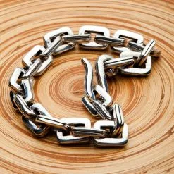 Bikerringshop Sterling Silver Bike Chain Mens Bracelet 10 Bikerringshop Sterling Silver Bike Chain Mens Bracelet -Outlet Rings Store bike chain bracelet sterling silver 5