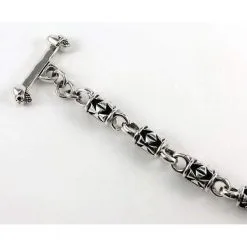 Bikerringshop Iron Cross Sterling Silver Mens Chain Bracelet 9 Bikerringshop Iron Cross Sterling Silver Mens Chain Bracelet -Outlet Rings Store biker cross chain bracelet 3