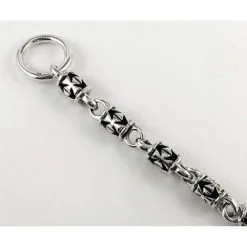Bikerringshop Iron Cross Sterling Silver Mens Chain Bracelet 10 Bikerringshop Iron Cross Sterling Silver Mens Chain Bracelet -Outlet Rings Store biker cross chain bracelet 4