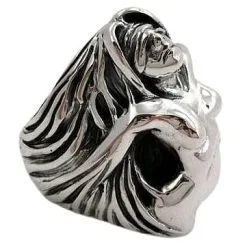 Bikerringshop Sterling Silver Biker Naked Women Ring -Outlet Rings Store biker women ring 2