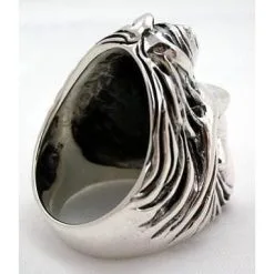 Bikerringshop Sterling Silver Biker Naked Women Ring -Outlet Rings Store biker women ring 3