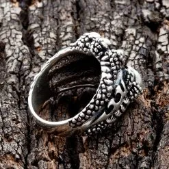 Bikerringshop Sterling Silver Black Onyx Gothic Claw Rings -Outlet Rings Store black onyx gothic claw ring 5