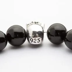 Bikerringshop Black Onyx Skull Silver Bracelet -Outlet Rings Store black onyx skull silver bracelet 5
