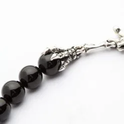 Bikerringshop Black Onyx Skull Silver Bracelet -Outlet Rings Store black onyx skull silver bracelet 6