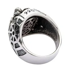 Bikerringshop Sterling Silver Medium Black Spider Ring -Outlet Rings Store black spider ring 3
