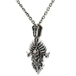 Bikerringshop Sterling Silver Blade Skull Pendant 16 Bikerringshop Sterling Silver Blade Skull Pendant -Outlet Rings Store blade skull necklace 2 4f9679d1 68fb 433e 8f23 4333279d4beb