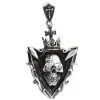 Bikerringshop Sterling Silver Diamond Blade Skull Pendant 1 Bikerringshop Sterling Silver Diamond Blade Skull Pendant -Outlet Rings Store blade skull pendant