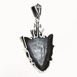 Bikerringshop Sterling Silver Diamond Blade Skull Pendant -Outlet Rings Store blade skull pendant 3