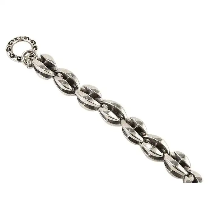 Bikerringshop Sterling Silver Blossom Men's Bracelet 5 Bikerringshop Sterling Silver Blossom Men's Bracelet - Image 3