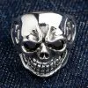 Bikerringshop Blue Eyes Skull Sterling Silver Ring -Outlet Rings Store blue eyes skull sterling silver ring