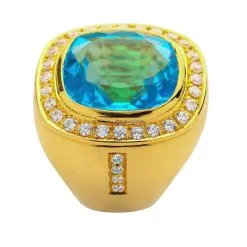 Bikerringshop Mens Huge Natural Blue Topaz Ring 23 Bikerringshop Mens Huge Natural Blue Topaz Ring -Outlet Rings Store blue topaz mens ring 8