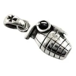 Bikerringshop Sterling Silver Bomb Pendant -Outlet Rings Store bomb pendant 3