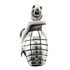 Bikerringshop Sterling Silver Bomb Pendant -Outlet Rings Store bomb pendant 4