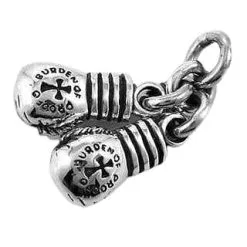 Bikerringshop Sterling Silver Boxing Gloves Pendant -Outlet Rings Store boxing glovers pendant 3