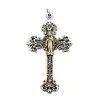 Bikerringshop Brass Silver Mary Angel Cross Pendant -Outlet Rings Store brass silver mary angel cross pendant