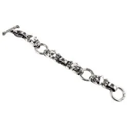 Bikerringshop Silver Bulldog Head Bracelet 7 Bikerringshop Silver Bulldog Head Bracelet -Outlet Rings Store bulldog head bracelet 3