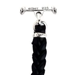 Bikerringshop Sterling Silver Bulldog Mens Leather Bracelet 19 Bikerringshop Sterling Silver Bulldog Mens Leather Bracelet -Outlet Rings Store bulldog leather bracelet 5