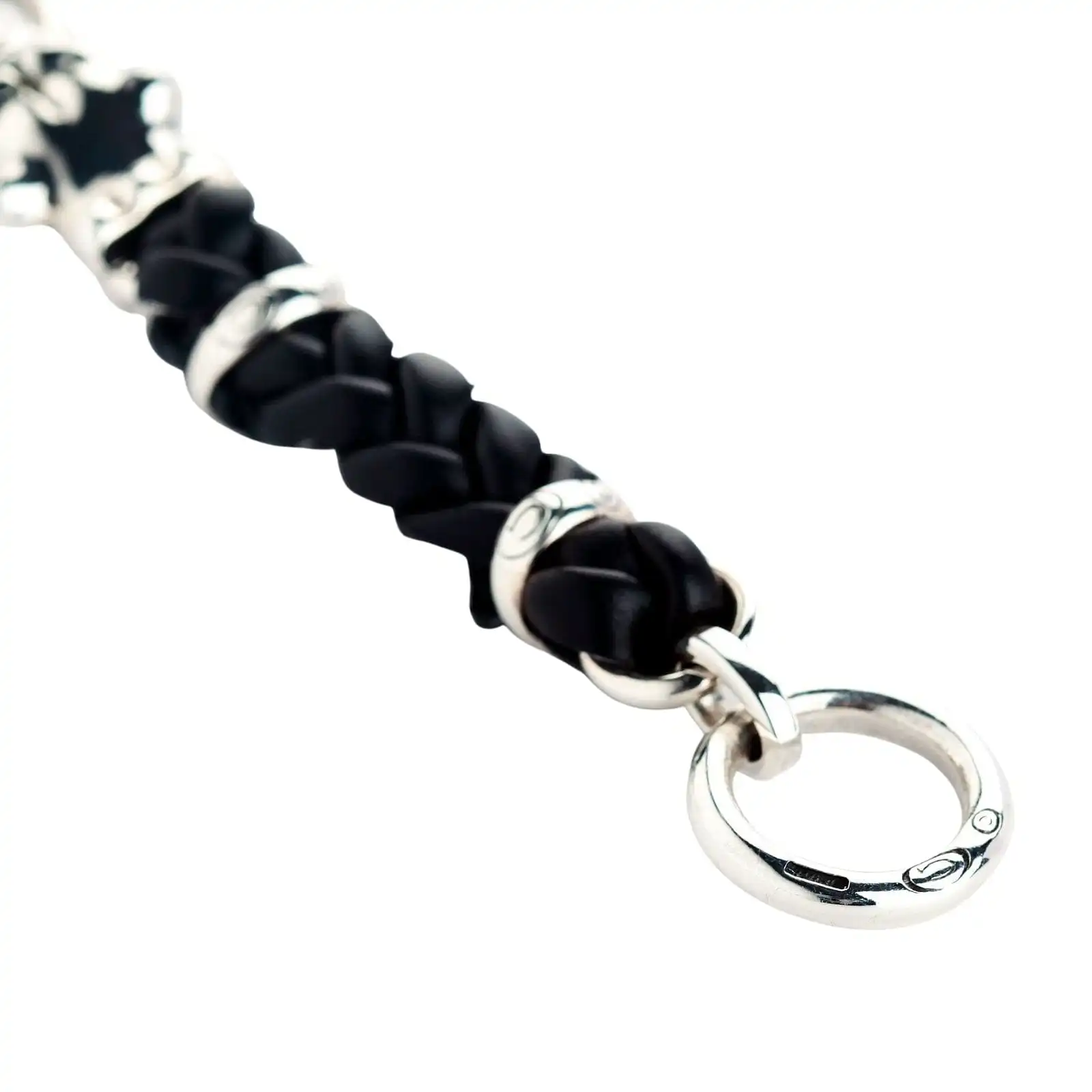 Bikerringshop Sterling Silver Bulldog Mens Leather Bracelet 10 Bikerringshop Sterling Silver Bulldog Mens Leather Bracelet - Image 8