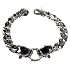Bikerringshop Bulldog 925 Sterling Silver Bracelet 8 Bikerringshop Bulldog 925 Sterling Silver Bracelet -Outlet Rings Store bulldog silver bracelet 4