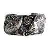 Bikerringshop Silver Carp Koi Fish Cuff Bracelet -Outlet Rings Store carp koi fish cuff bracelet