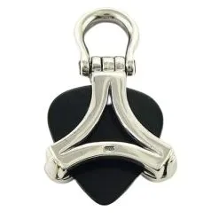 Bikerringshop Sterling Silver Tribal Carved Guitar Pick Holder Pendant -Outlet Rings Store carved guitar pick holder pendant 3