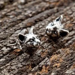 Bikerringshop Sterling Silver Cat Earrings 7 Bikerringshop Sterling Silver Cat Earrings -Outlet Rings Store cat head earrings 2