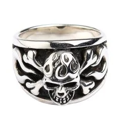 Bikerringshop Sterling Silver Flame Skull Crossbones Ring 12 Bikerringshop Sterling Silver Flame Skull Crossbones Ring -Outlet Rings Store ce938a3b f4ce 408e 8ca0 e93d1557077c WM2X08
