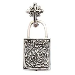 Bikerringshop Sterling Silver Celtic Cross Padlock Pendant 11 Bikerringshop Sterling Silver Celtic Cross Padlock Pendant -Outlet Rings Store celtic cross padlock pendant 3
