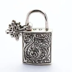 Bikerringshop Sterling Silver Celtic Cross Padlock Pendant 13 Bikerringshop Sterling Silver Celtic Cross Padlock Pendant -Outlet Rings Store celtic cross padlock pendant 5