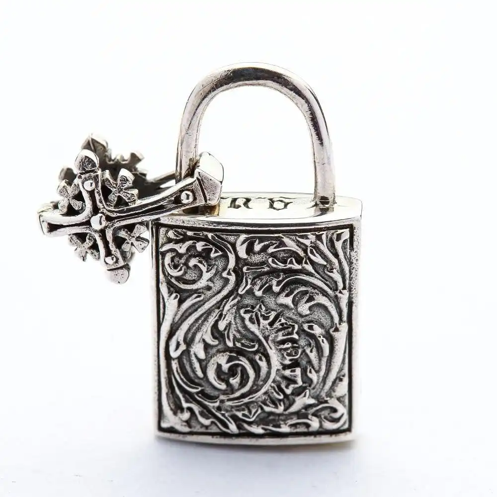 Bikerringshop Sterling Silver Celtic Cross Padlock Pendant 8 Bikerringshop Sterling Silver Celtic Cross Padlock Pendant - Image 6