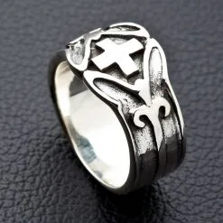 Bikerringshop Sterling Silver Celtic Cross Band Ring -Outlet Rings Store celtic cross silver ring 5