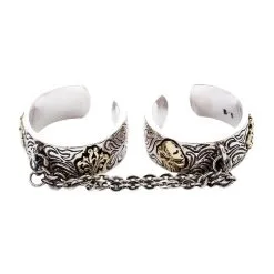Bikerringshop Chained Double Skull Gothic Punk Ring 17 Bikerringshop Chained Double Skull Gothic Punk Ring -Outlet Rings Store chained double gothic punk ring 10