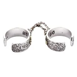 Bikerringshop Chained Double Skull Gothic Punk Ring 13 Bikerringshop Chained Double Skull Gothic Punk Ring -Outlet Rings Store chained double gothic punk ring 3