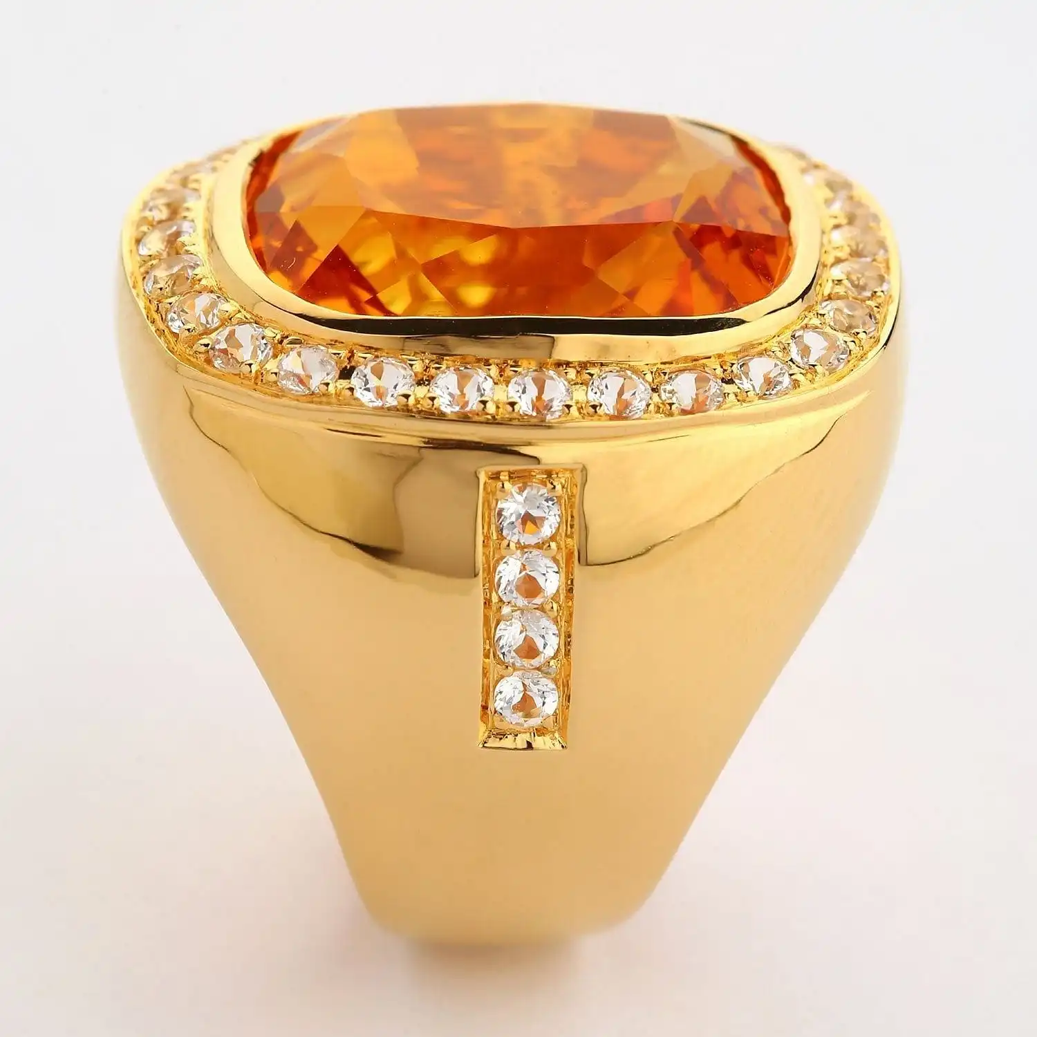 Bikerringshop Huge Yellow Gold Mens Citrine Ring 13 Bikerringshop Huge Yellow Gold Mens Citrine Ring - Image 11