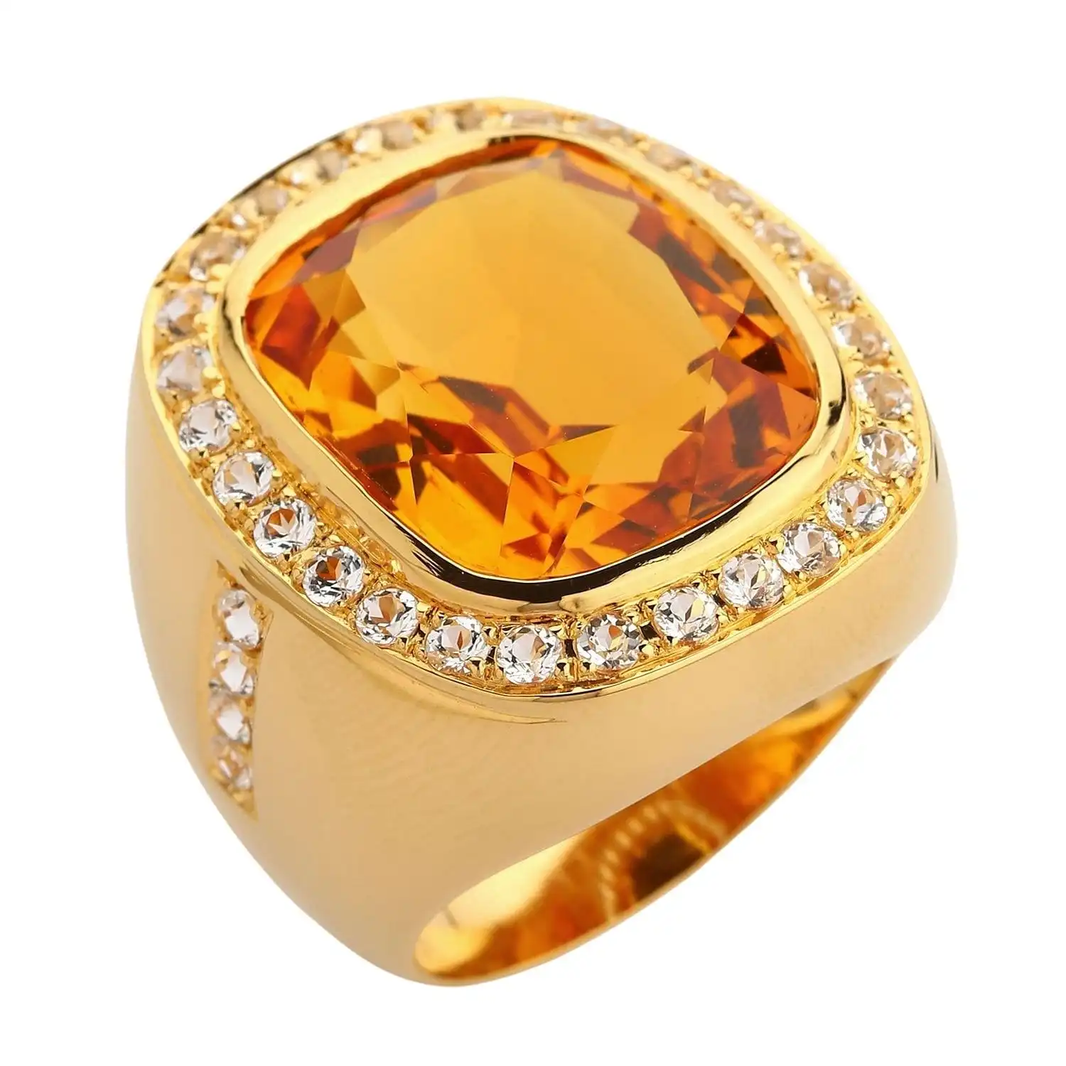 Bikerringshop Huge Yellow Gold Mens Citrine Ring 3 Bikerringshop Huge Yellow Gold Mens Citrine Ring