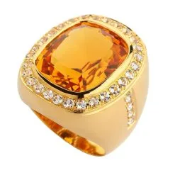 Bikerringshop Huge Yellow Gold Mens Citrine Ring 34 Bikerringshop Huge Yellow Gold Mens Citrine Ring -Outlet Rings Store citrin mens ring 15