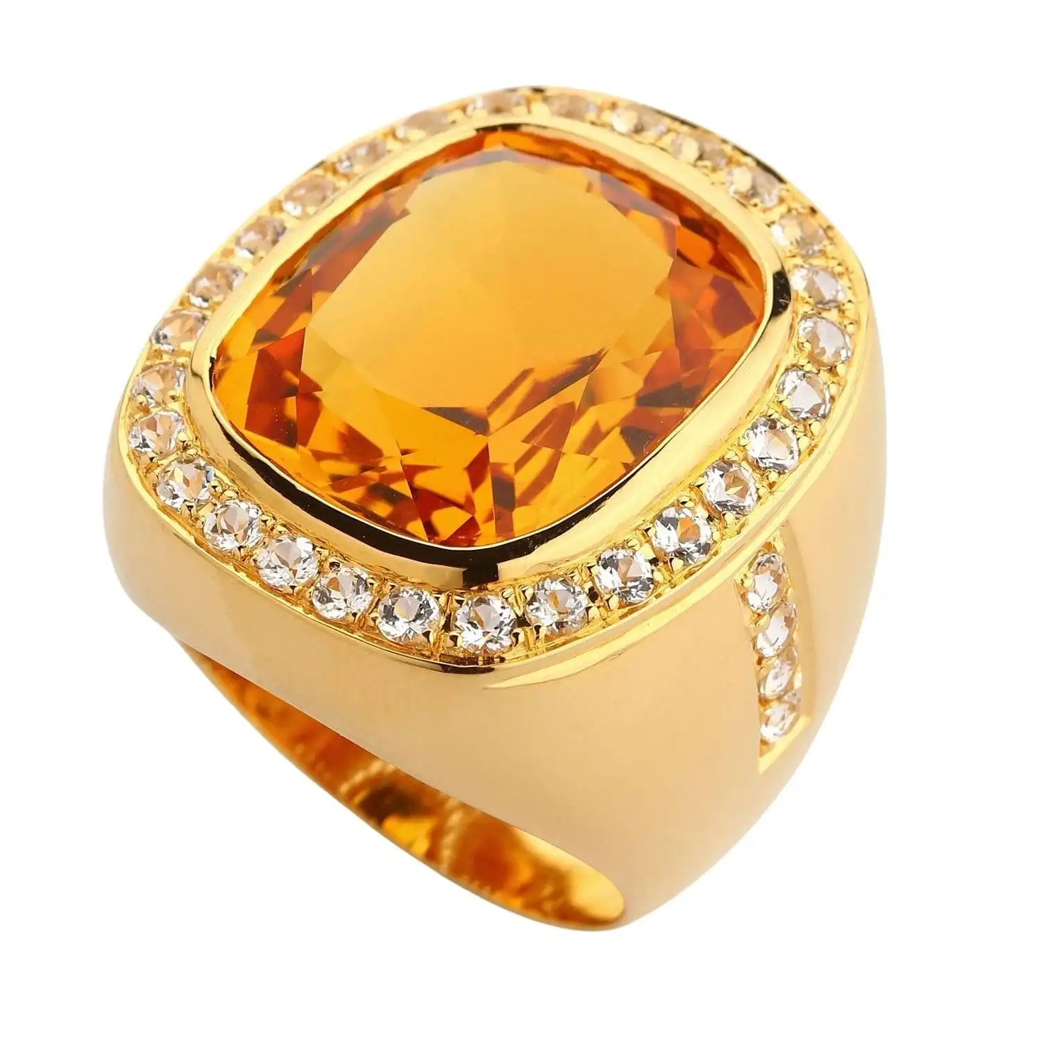 Bikerringshop Huge Yellow Gold Mens Citrine Ring 17 Bikerringshop Huge Yellow Gold Mens Citrine Ring - Image 15